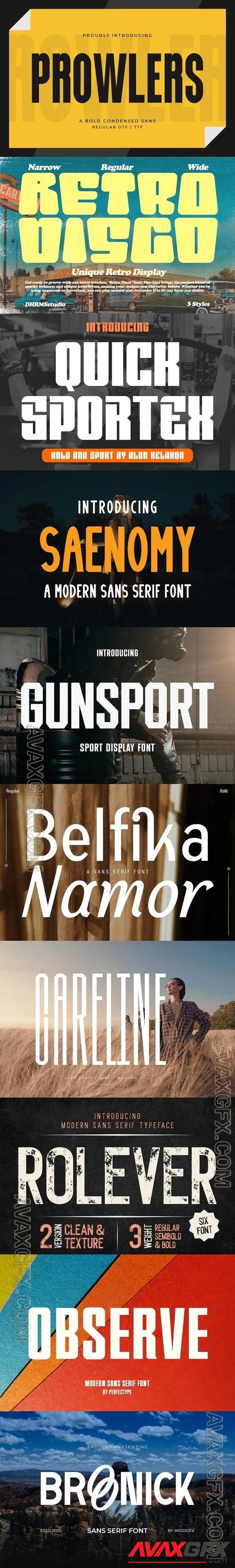 10 Fonts Bundle 3 2023