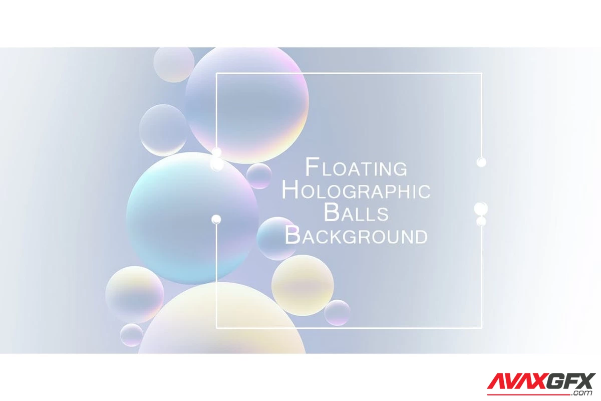 Floating Holographic Balls Background