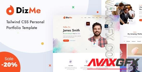 Dizme - Tailwind CSS Personal Portfolio Template 42671046