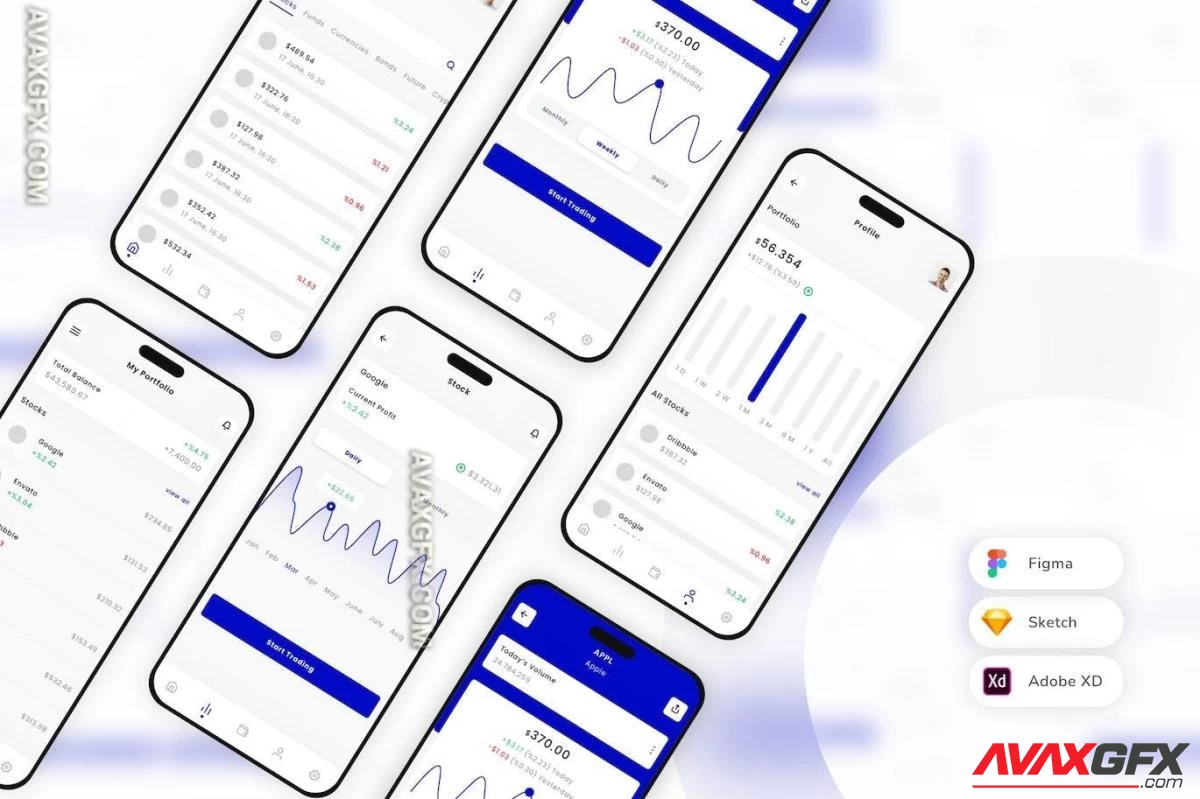 Stock Trading Mobile App UI Kit