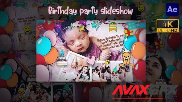 Birthday Party Slideshow - 4k 47415475 [Videohive]