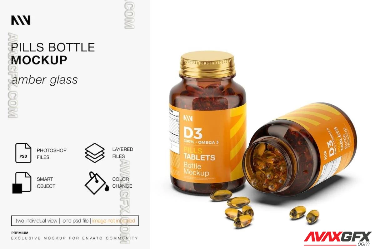 Pills Bottle Mockup [PSD]