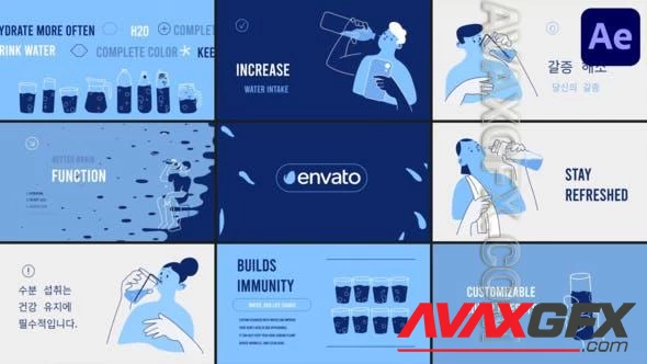 Drink More Water Explainer | After Effects 47675500 [Videohive]