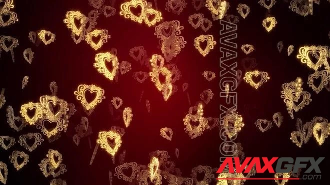 MA - Heart Gold Ornament Background 1385588