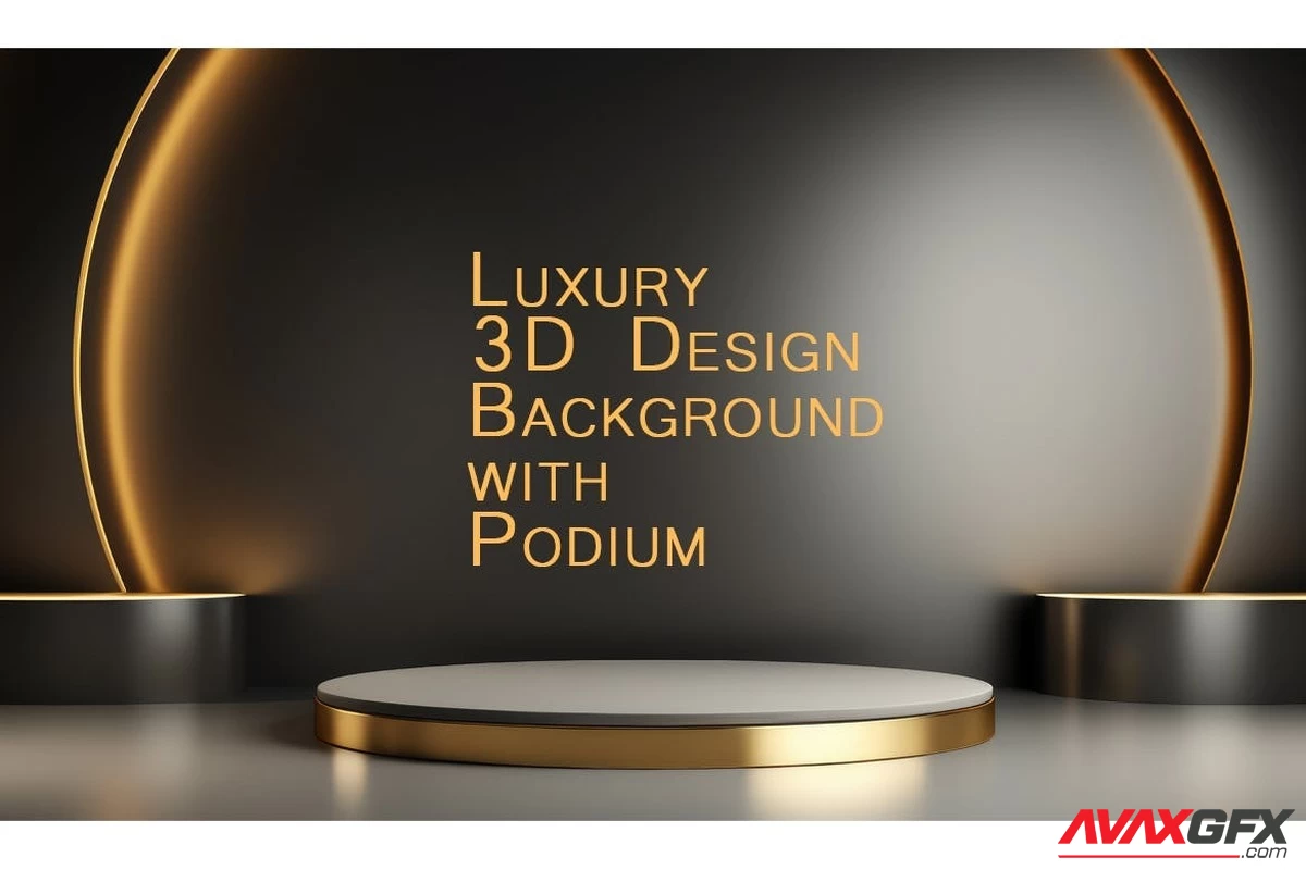 Luxury 3D Design Background with Podium