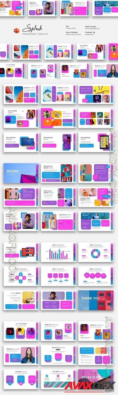 Splash - Business PowerPoint, Keynote and Google Slides Template [PPTX]