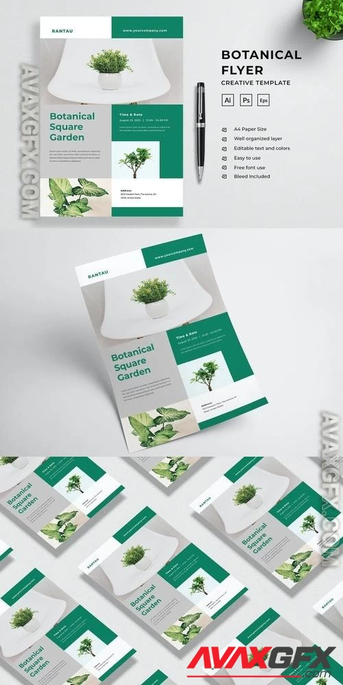 Botanical Event Flyer Template 4