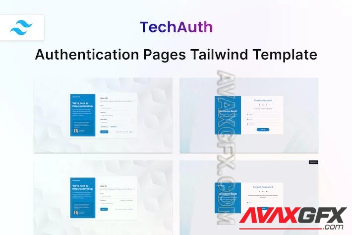 TechAuth - Auth Pages Tailwind CSS 3 HTML Template