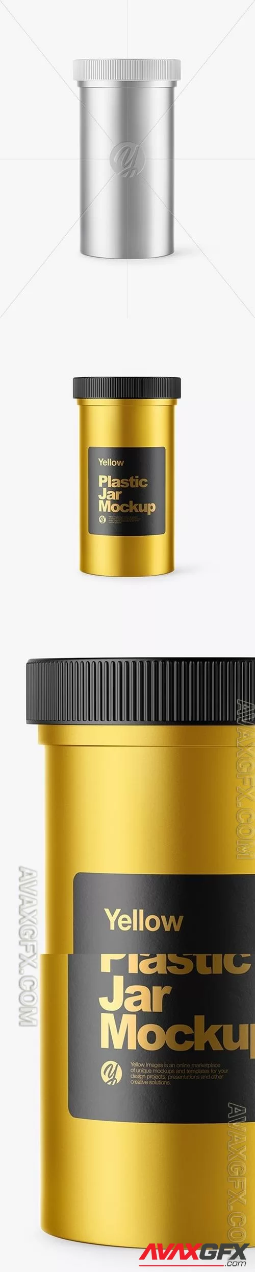 Metallized Plastic Jar Mockup 47955 [TIF]