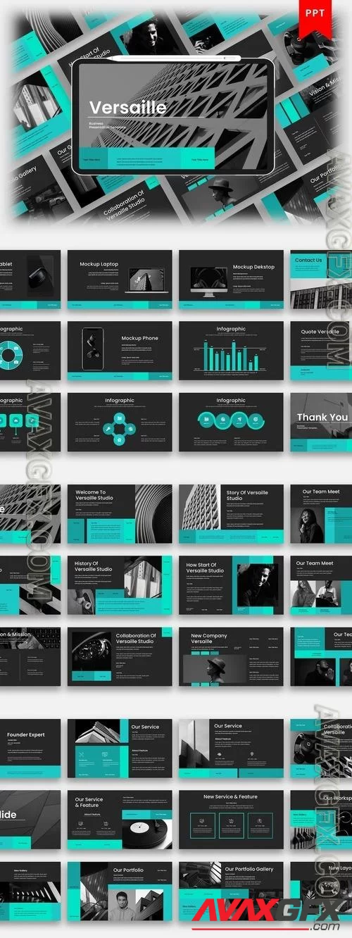 Versaille - Business PowerPoint, Keynote and Google Slides Template [PPTX]
