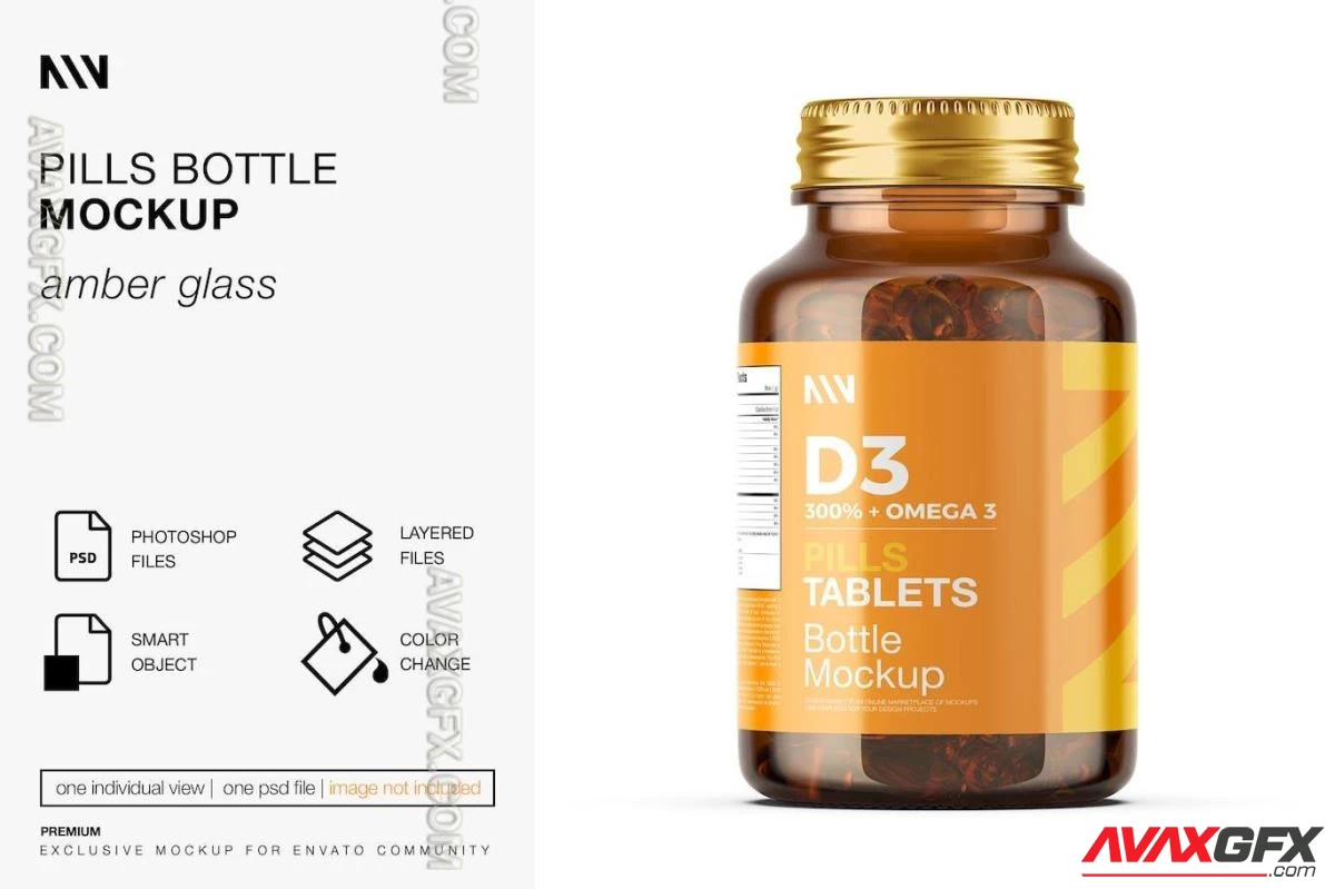 Pills Bottle Mockup [PSD]