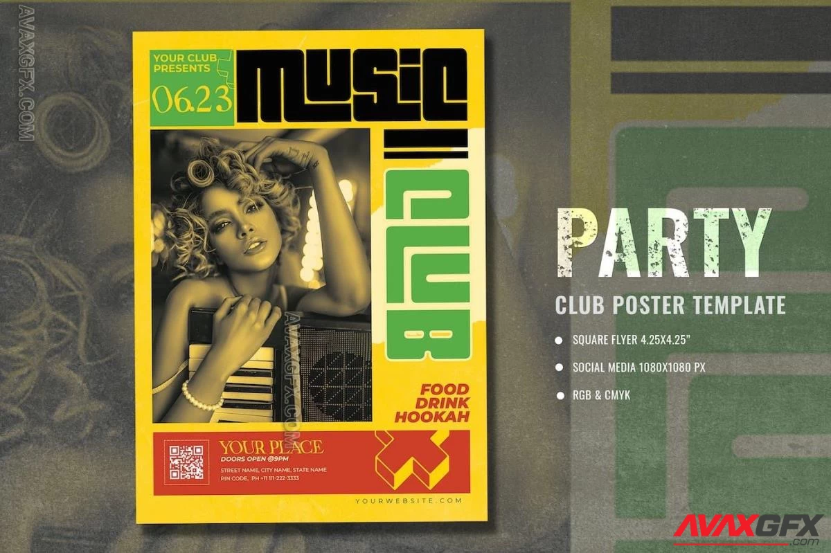 Night Party Flyer ZH7QXM7 PSD