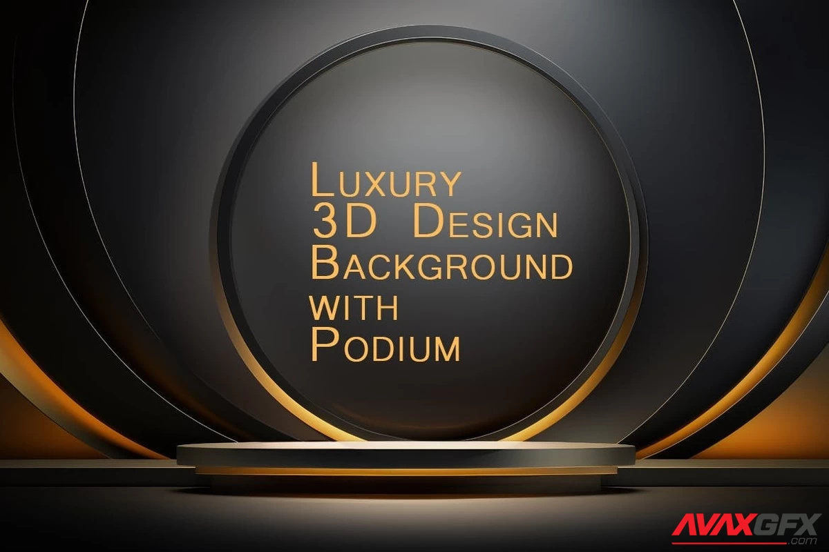 Luxury 3D Design Background with Podium vol 2