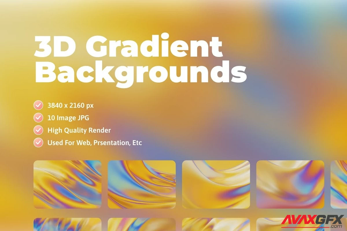3D Gradient Backgrounds vol 3