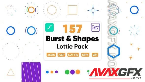 157 Bursts & Shapes Lottie Pack 47706880 [Videohive]