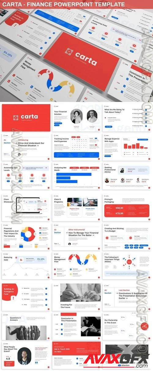 Carta - Finance Powerpoint Template PH2DEGD