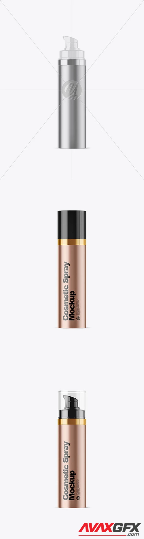 Metallic Bottle with Pump Mockup 50269