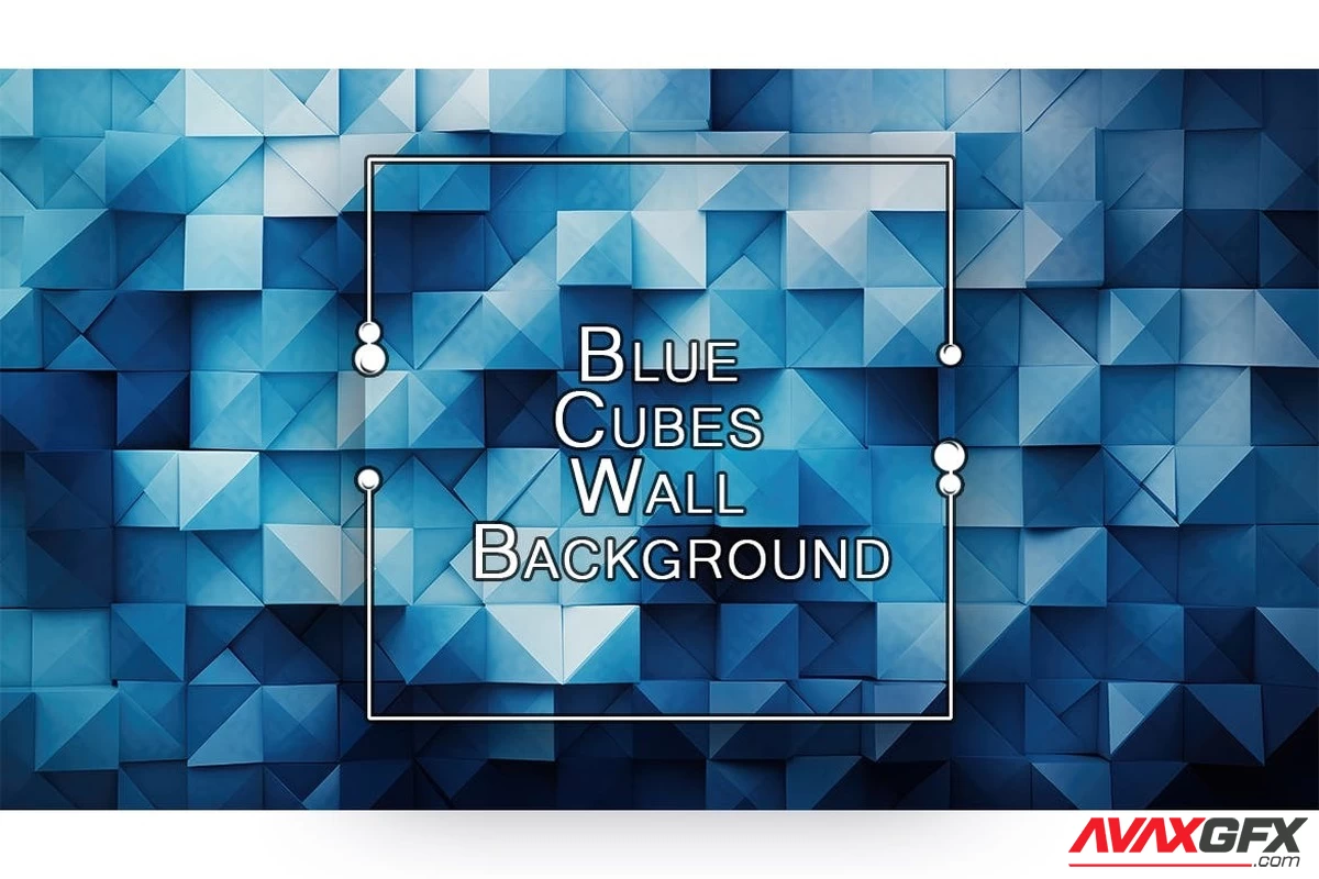 Blue Cubes Wall Background