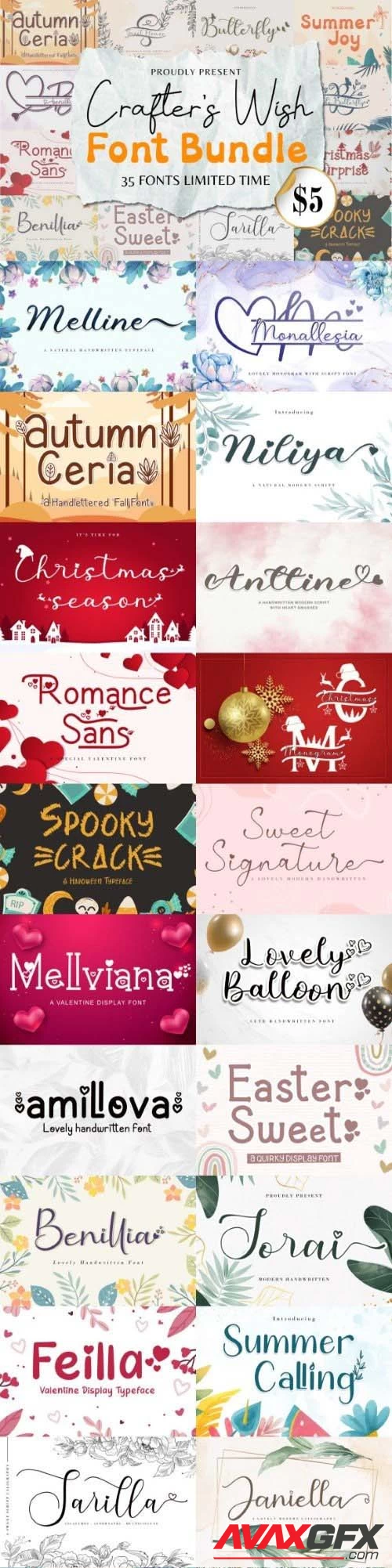 Crafter's Wish Font Bundle