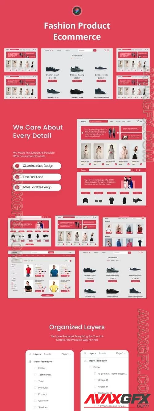 Fashion Product E-commerce Web UI Kit Figma 4XCUAP4