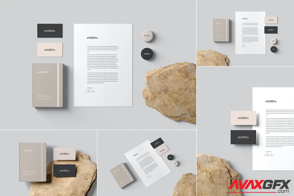 Branding Stationery Mockups HWL2MSY [PSD]