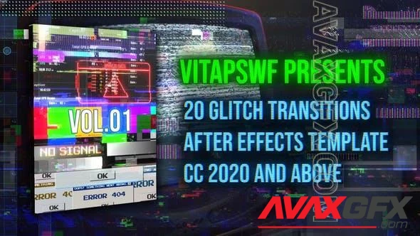 Glitch Transitions Vol. 01 47707897 [Videohive]