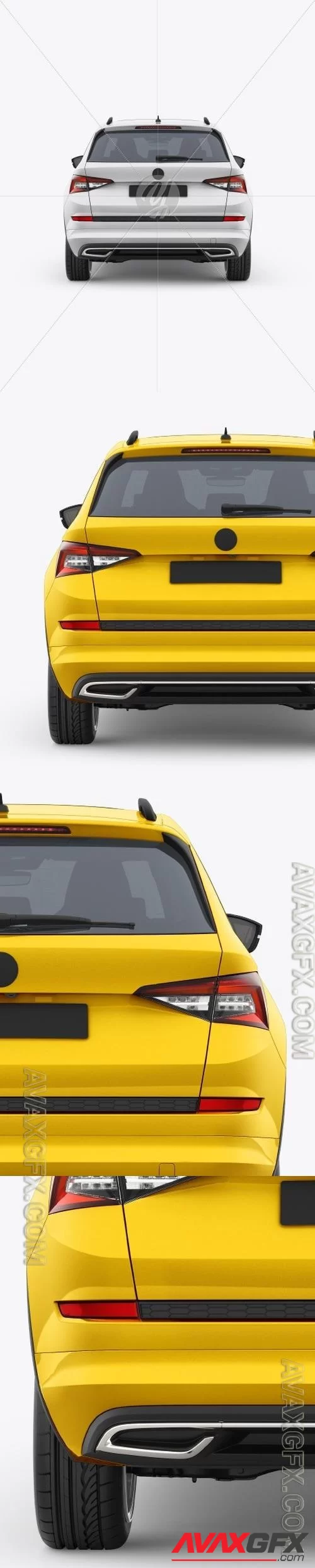 SUV Crossover Car Mockup - Back View 46742 [TIF]