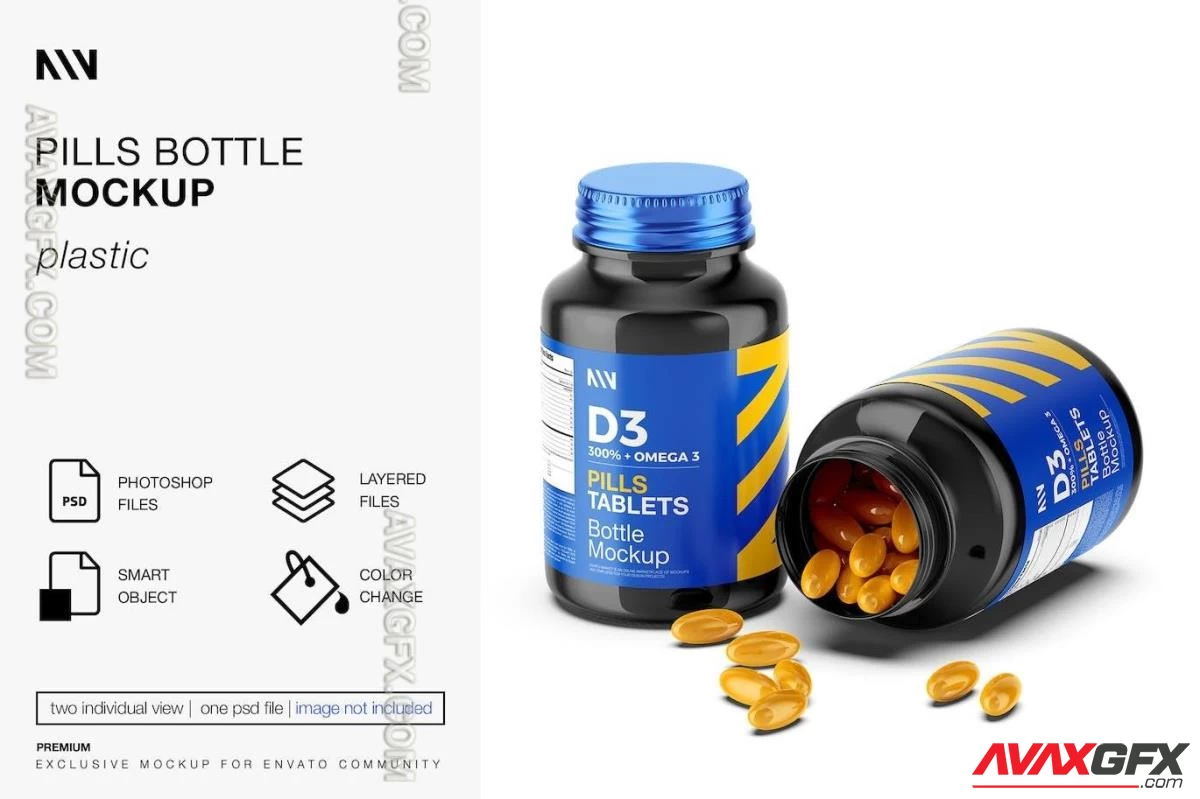 Pills Bottle Mockup [PSD]