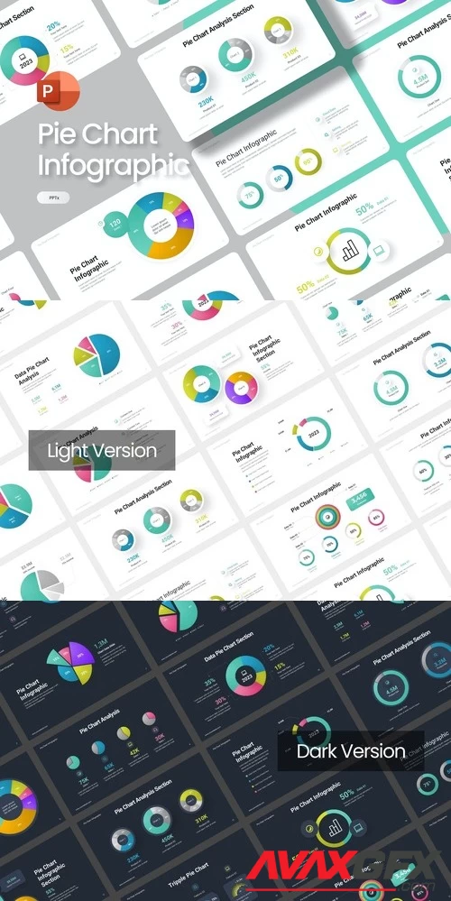 Pie Chart Data Infographic PowerPoint Template