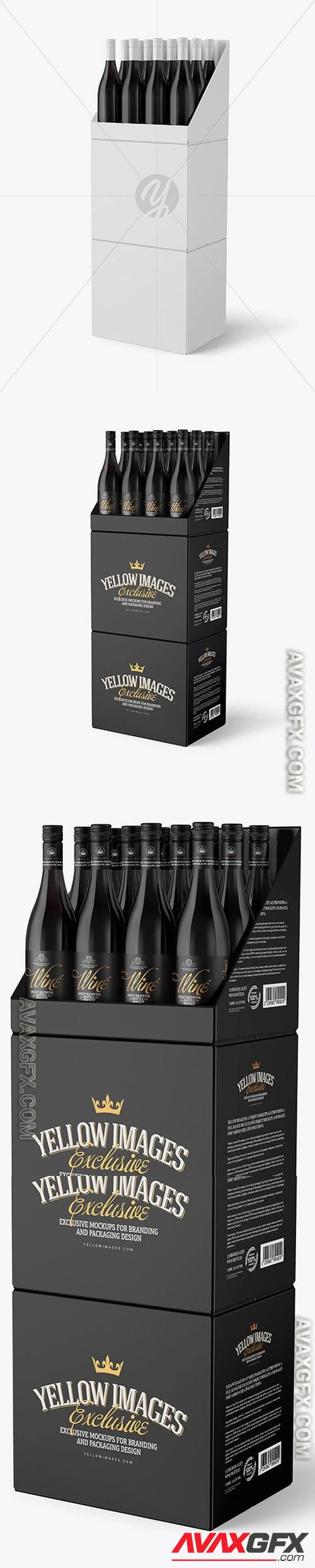 Stand with Red Wine Bottles Mockup 50873