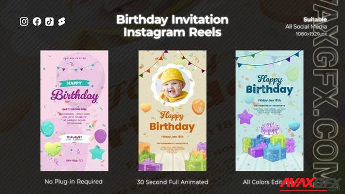 Birthday Invitation Instagram Reels 47366336 [Videohive]