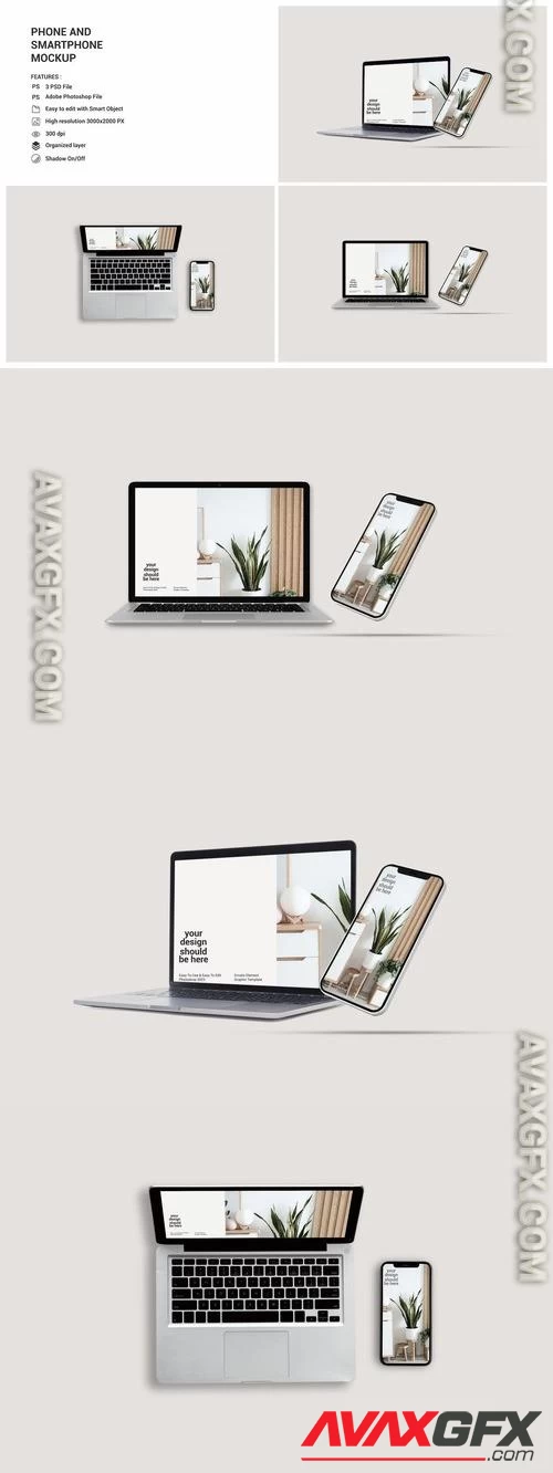 laptop and phone mockup