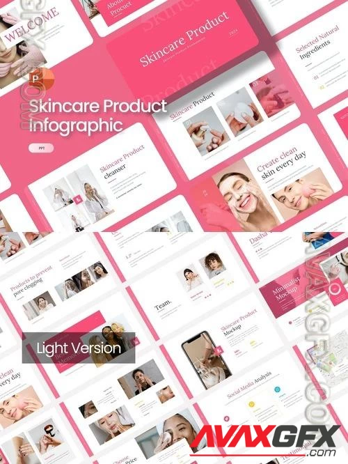 Skincare Cosmetic Product PowerPoint Template PPTX