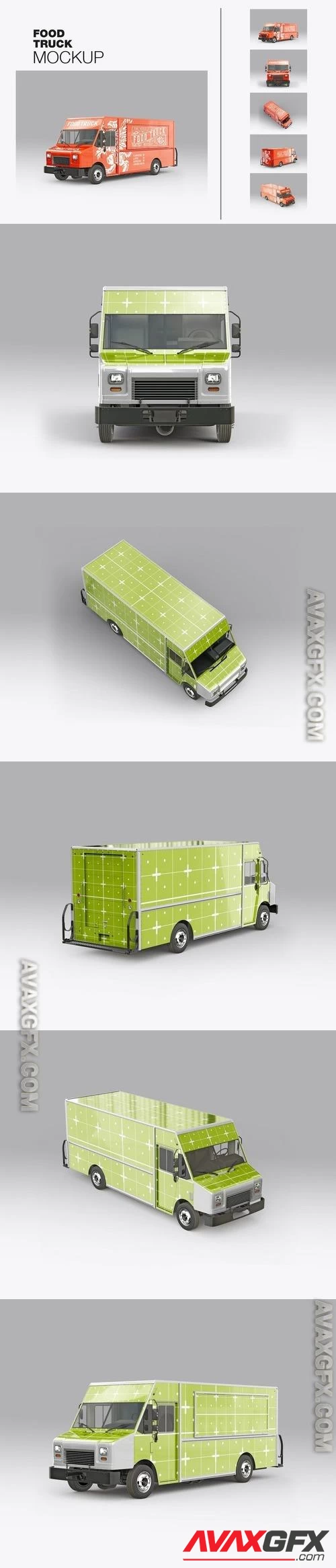 Step Van Food Truck Mockup 2LKKAA3 PSD