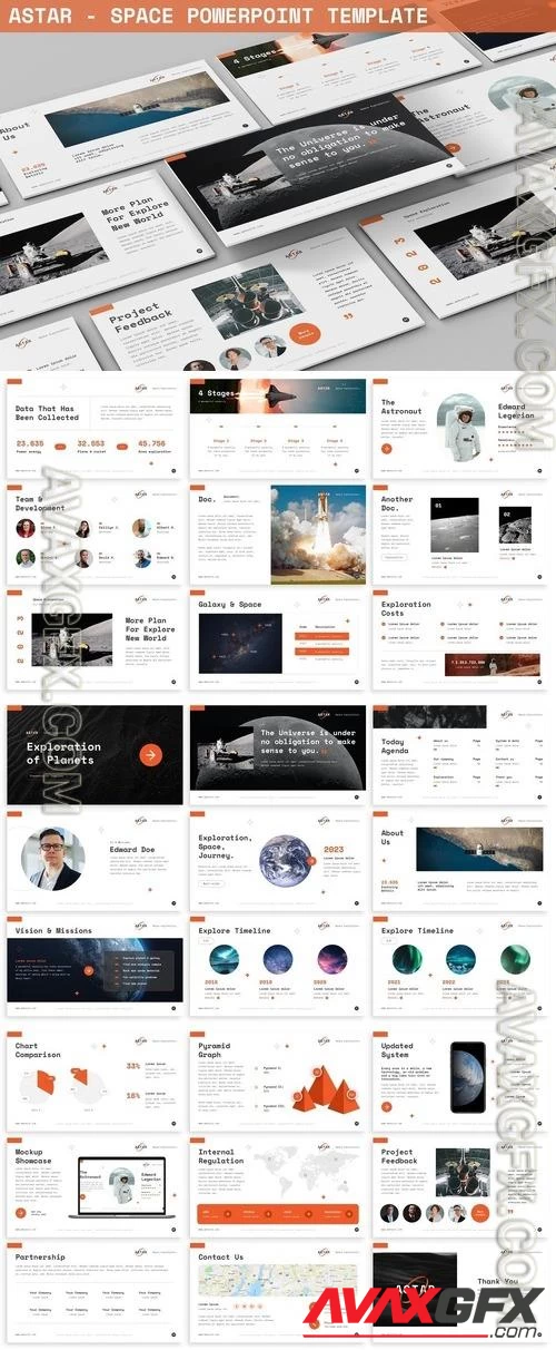 Astar - Space Powerpoint Template GRXQRZU