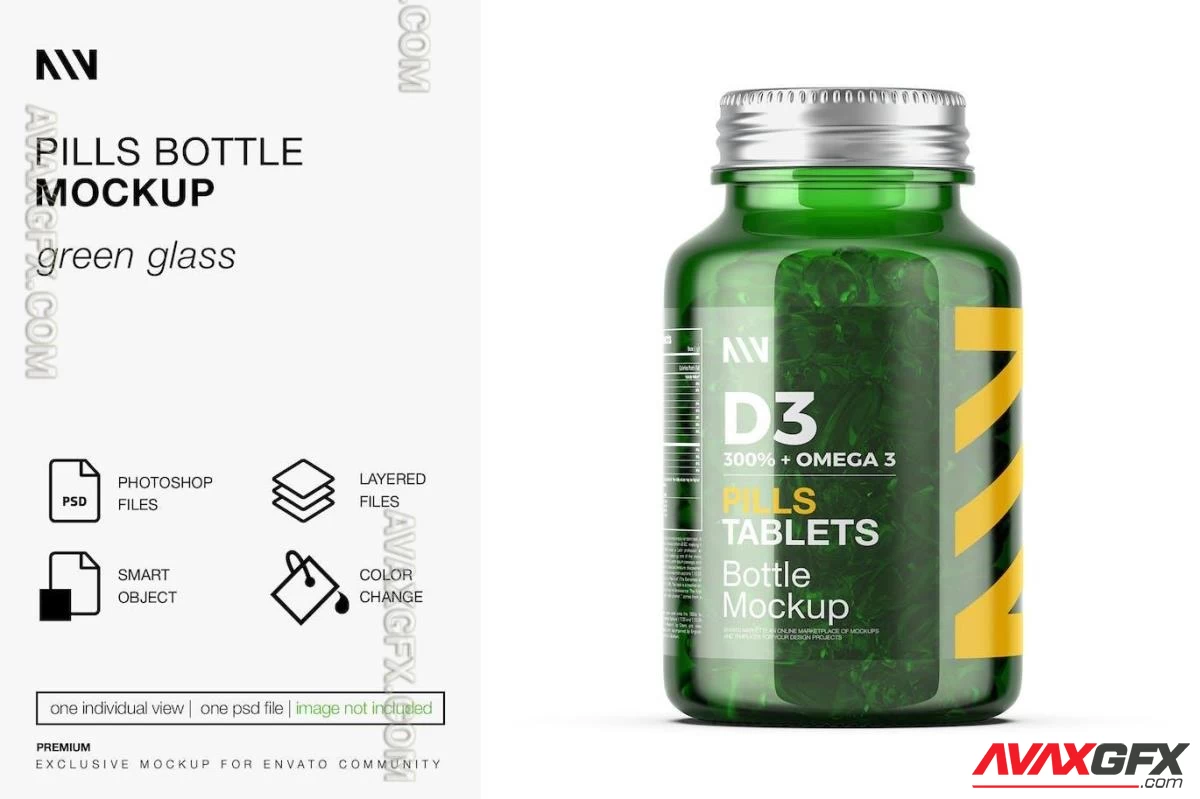 Pills Bottle Mockup [PSD]