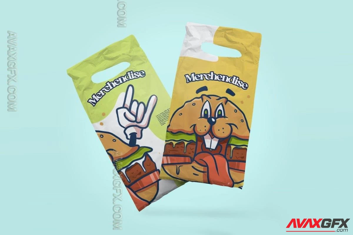 PSD Merchandise Plastic Bag Mockup