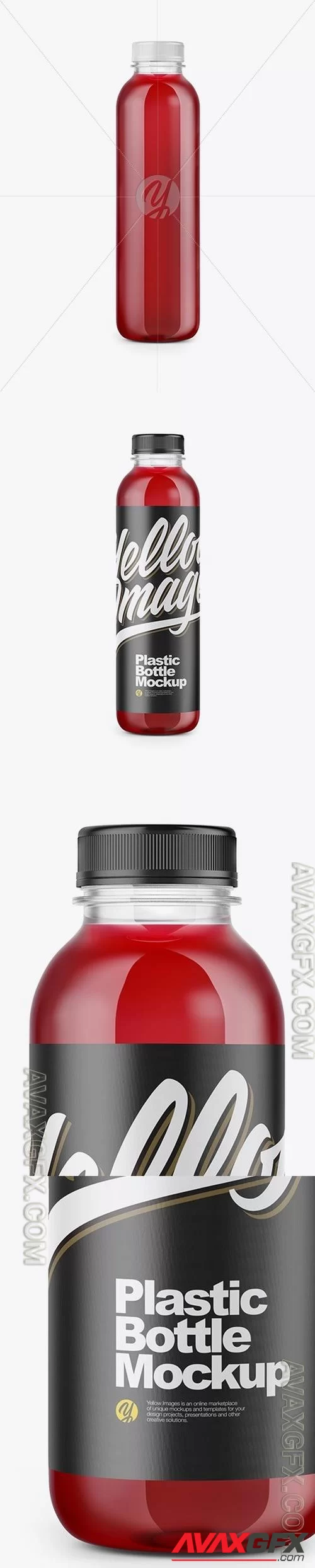 Clear Bottle with Cherry Juice Mockup 46759 [TIF]
