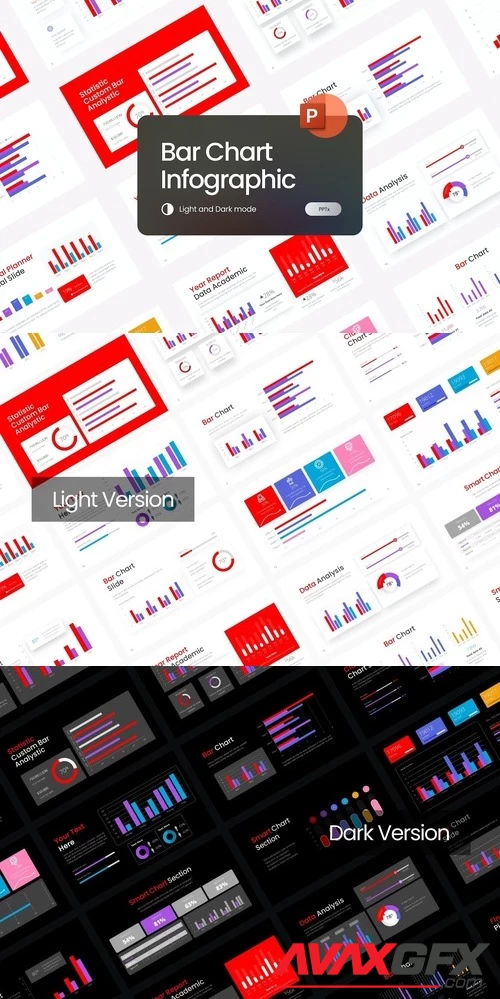 Bar Chart Data Infographic PowerPoint Template