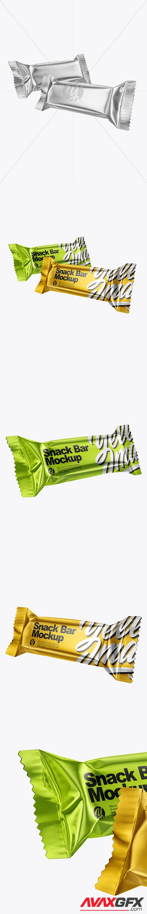 Two Metallic Snack Bars Mockup 50389