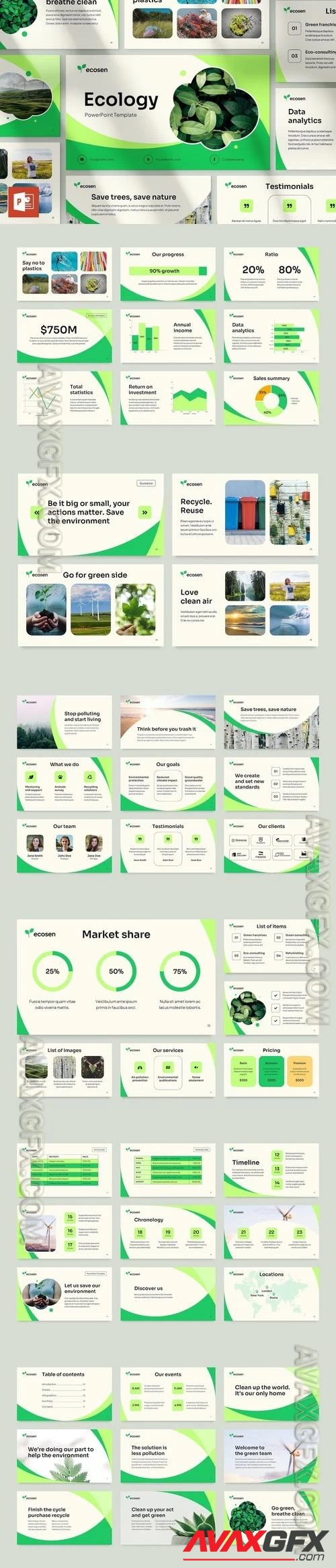 Ecology PowerPoint Template PPTX
