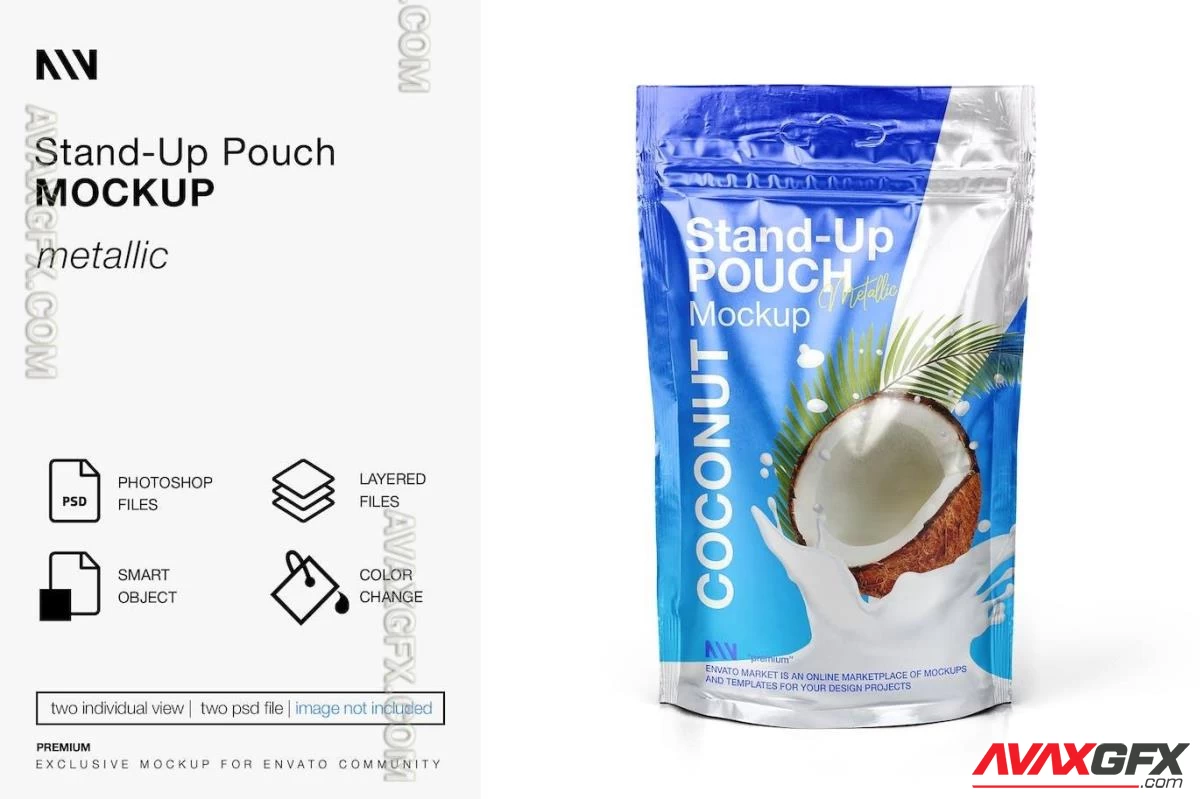 Stand-Up Pouch Mockup B4MC5PH