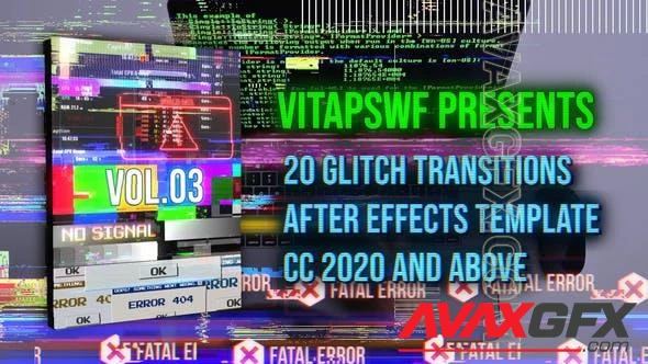 Glitch Transitions Vol. 03 47707936 [Videohive]