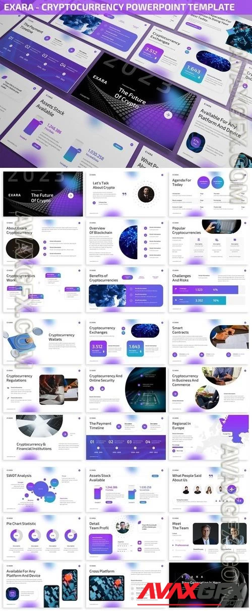 Exara - Cyrptocurrency Powerpoint Template PPTX