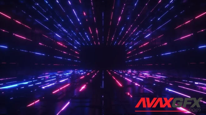 MA - Glowing Neon Futuristic Tech Tunnel 1623126
