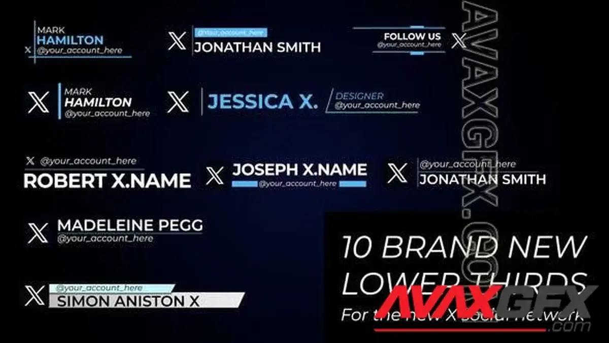 Twitter X Lower Thirds 47343351 [Videohive]