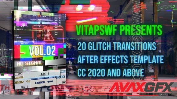 Glitch Transitions Vol. 02 47707925 [Videohive]