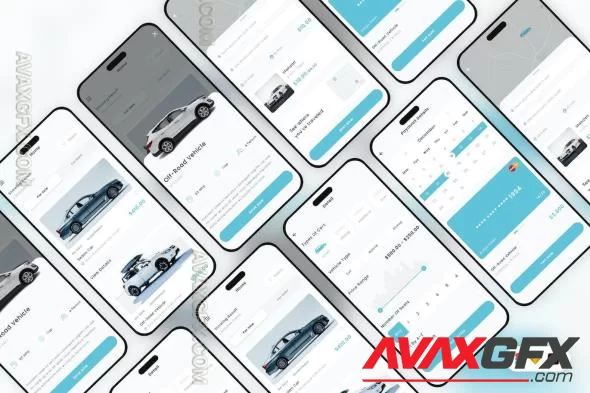 Car Rental Mobile App UI Kit V8KLSTE