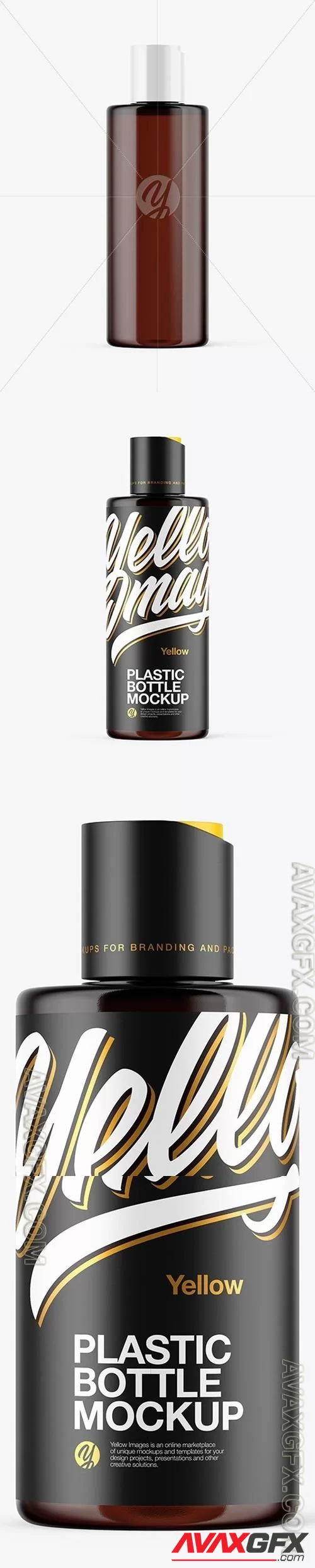 Amber Plastic Bottle Mockup 47425 [TIF]