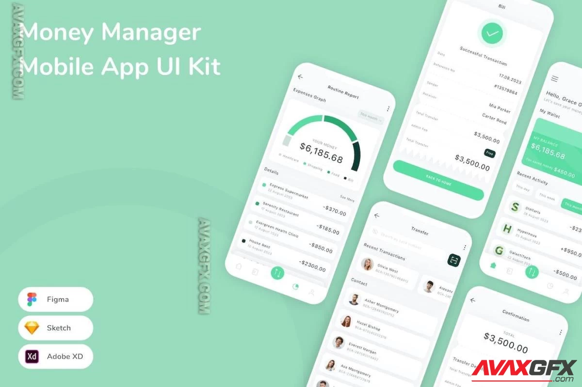 Money Manager Mobile App UI Kit